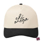 Chi Omega - Natural Script Hat - 25611