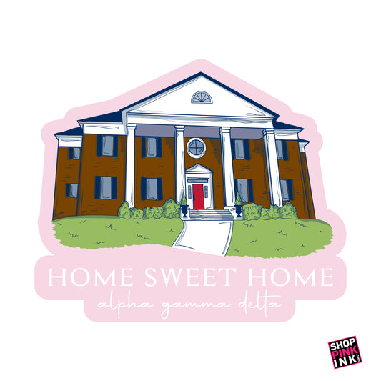 Alpha Gamma Delta - Home Sweet Home Sticker - 25629