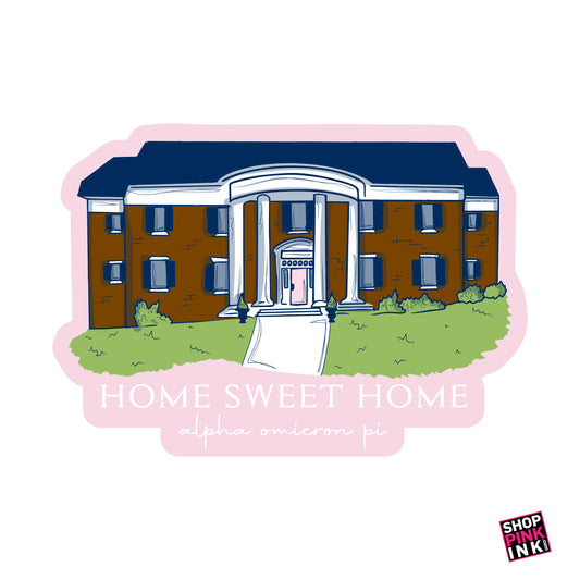 Alpha Omicron Pi - Home Sweet Home Sticker - 25629