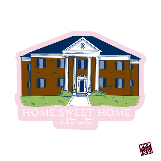 Delta Zeta - Home Sweet Home Sticker - 25629