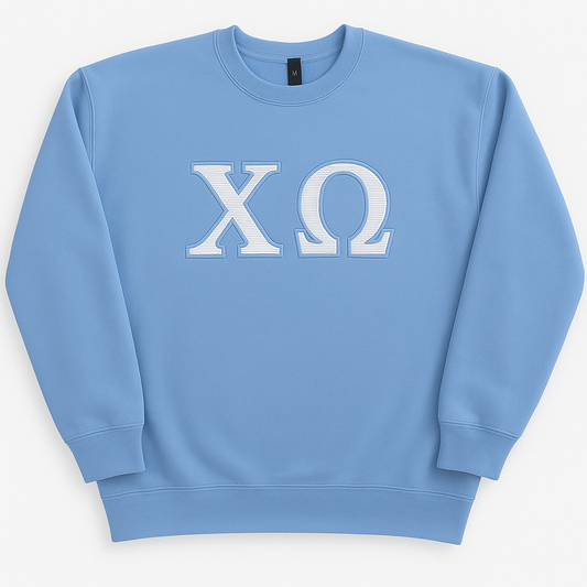 Chi Omega - Carolina Subtle Stitch Crew