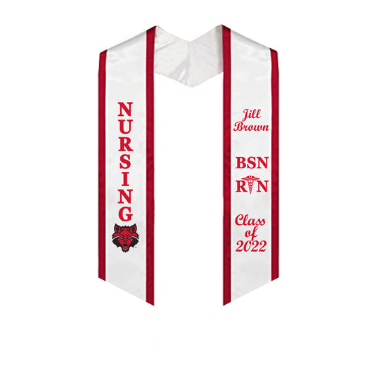 ASTATE - College of Nursing and Health Professionals - Graduation Stole - BSN Howl Logo